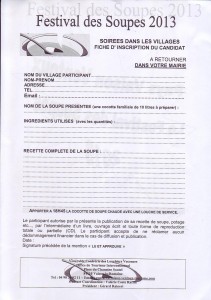 Candidat - fiche d'inscription - 2013